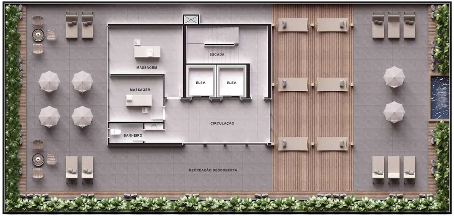 Planta em 3D — Ático
